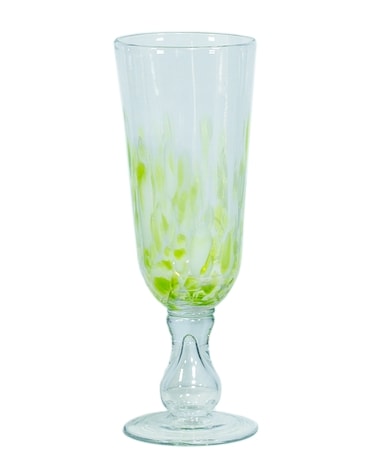 Tall Green Glass Vase Flower Arrangement