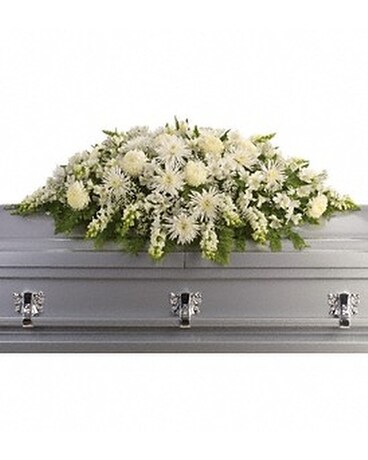 Enduring Light Casket Spray Flower Arrangement