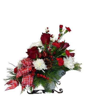 Snow-Kissed Sleigh by Razzle Dazzle® Flowers Mesa Custom product