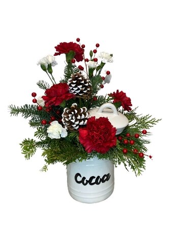 Cocoa Comfort & Cheer Razzle Dazzle® Flowers Mesa Custom product