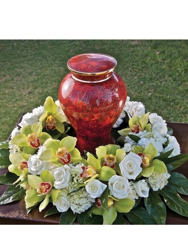 Orchid Beauty Urn Wreath