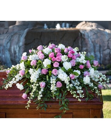 In Our Hearts Casket Spray