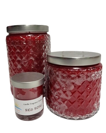 Red Rose Zest Sunset Scents Candle Jar Candle
