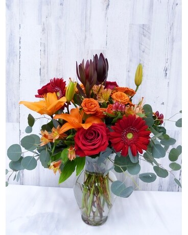 Burst of Autumn Flower Arrangement