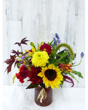 Fall Farm Treat Flower Arrangement