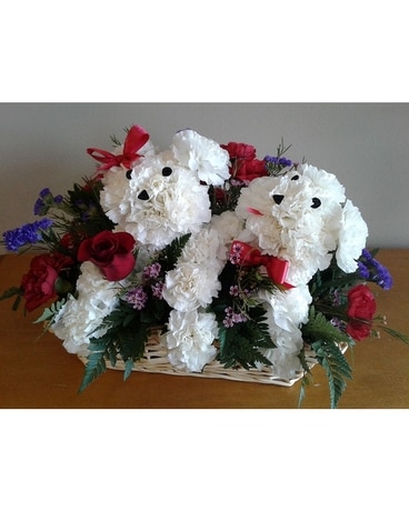 Puppy Love Flower Arrangement