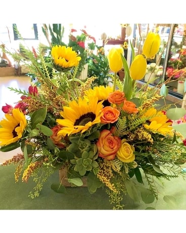 Sunflower Tulip Garden Flower Arrangement