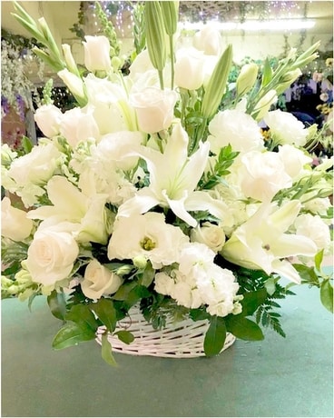 Dove Basket Flower Arrangement