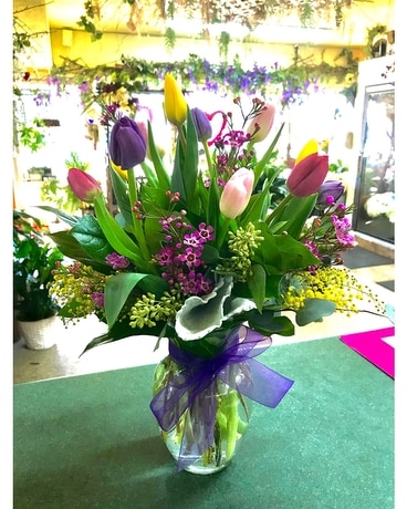 Bright Tulip Arrangment Flower Arrangement