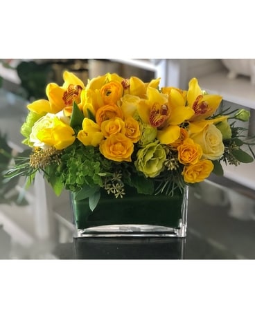 Mellow Yellow Flower Arrangement