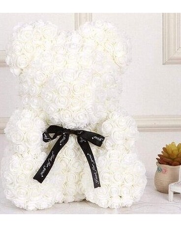 Faux Rose White Bear Gifts