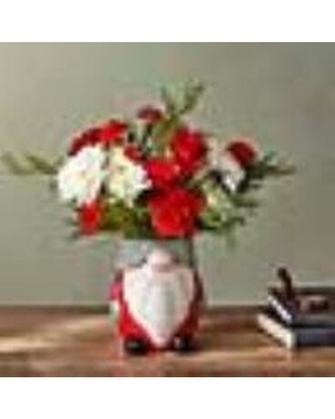 Christmas Gnome Flower Arrangement