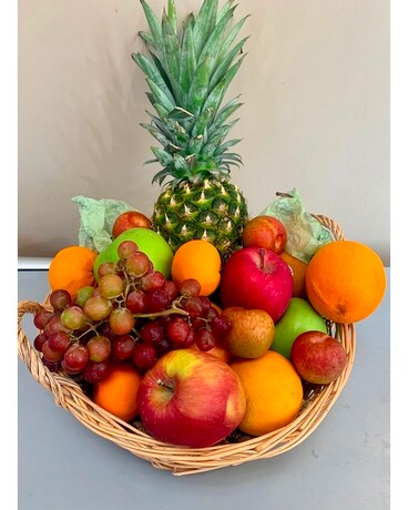 Fruit Basket Flower Arrangement