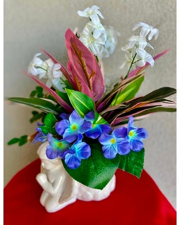Artificial Arrangement Praying Angel Flower Arrangement