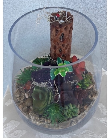 ARTIFICIAL ARRANGEMENT Bowl of Succulents Flower Arrangement