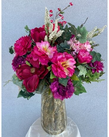 ARTIFICIAL ARRANGEMENT Golden Glitter Flower Arrangement