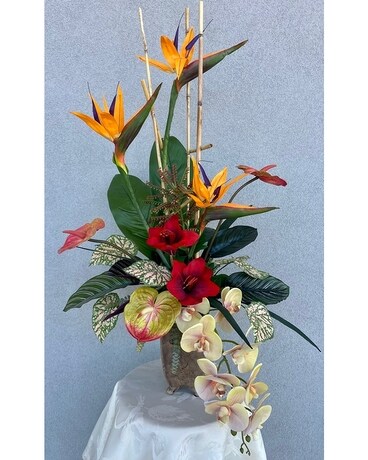 ARTIFICIAL ARRANGEMENT Tropical Paradise Flower Arrangement