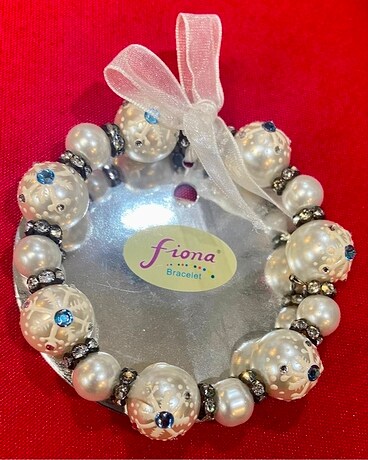 White Snowflakes Glass Ornament Flower Arrangement