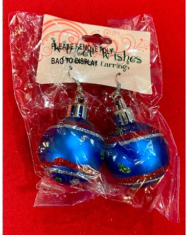 Blue Ornament Earrings Gifts