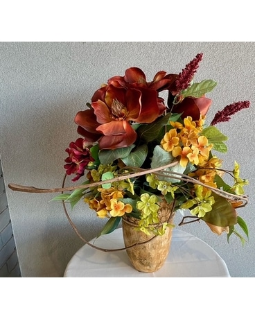 ARTIFICIAL ARRANGEMENT Magnolia Blooms Flower Arrangement