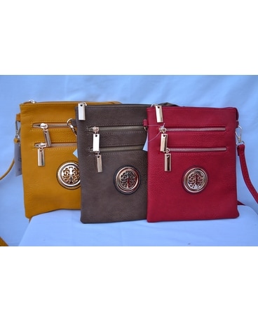 Purses with 2 Zippers in Orange, Brown, and Red Custom product