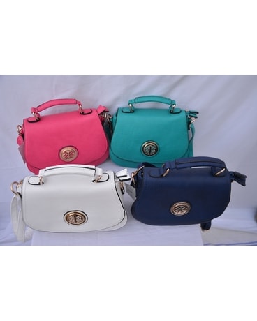 Purse with Handle Hot Pink, Aqua, White, Blue Custom product