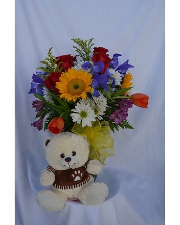 Bear Hug Bouquet Flower Arrangement