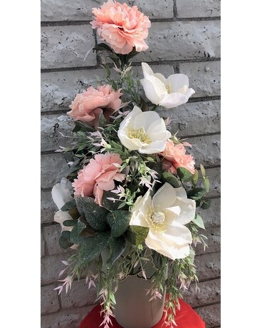 ARTIFICIAL ARRANGEMENT Magnolia and Peonies Flower Arrangement