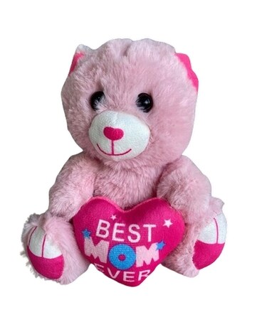 Adorable Smalll Best Mom Ever Bear Flower Arrangement
