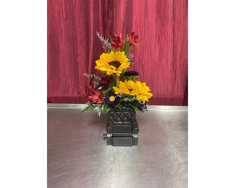 Dad's Recliner Arrangement Flower Arrangement