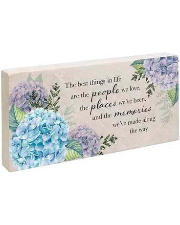 Marble Paver Best Things In Life Flower Arrangement