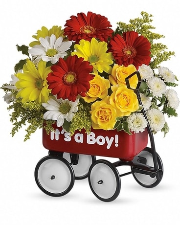 Baby's Wow Wagon Flower Arrangement