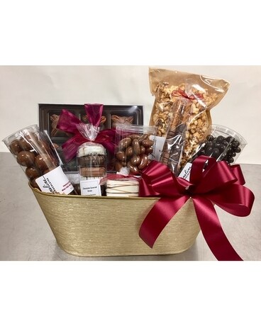 Gourmet Hostess Gift Flower Arrangement
