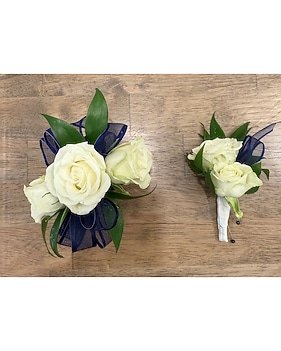 what color corsage for navy blue dress Navy Blue Corsage