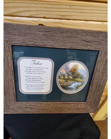 Father Poem Framed Funeral Arrangement