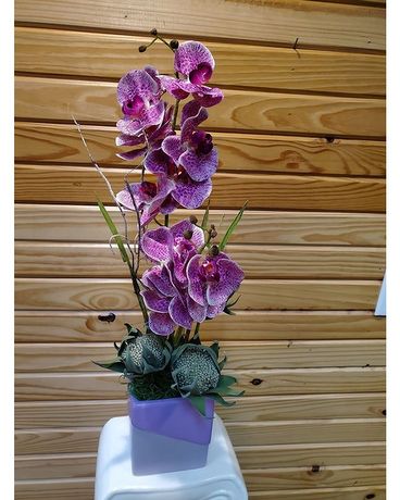 Silk(faux)Orchid Flower Arrangement