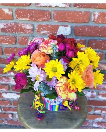 Bright Birthday Blooms Flower Arrangement