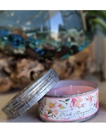 Tried & True Pink Magnolia Large Tin Candle Gifts
