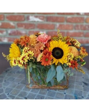 Bursts of Fall Flower Arrangement