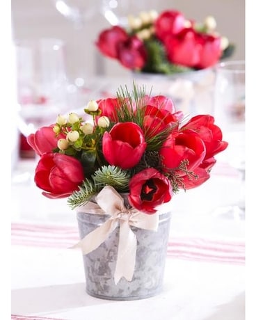 Red Tulips Flower Arrangement