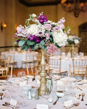 Lavender and White Gold Unit Flower Arrangement
