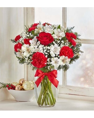 Holiday Vase Flower Arrangement