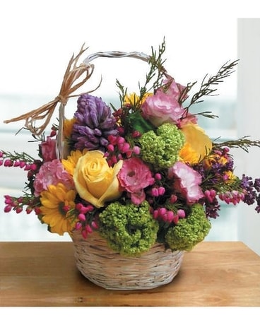 Spring Specialty Basket Flower Arrangement