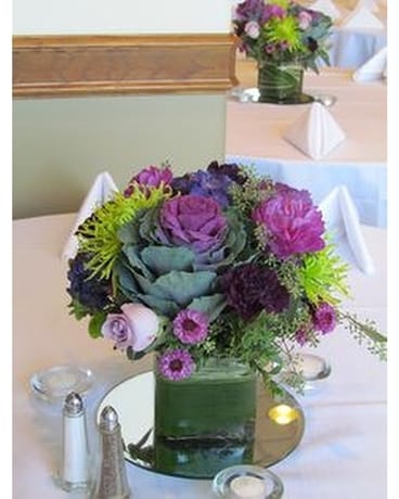 Kale Cube Flower Arrangement