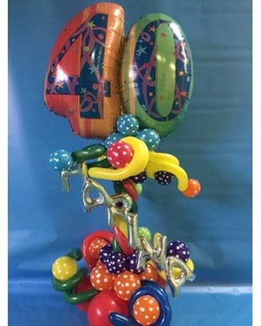 Decade with Name 50 - 100th Flower Arrangement