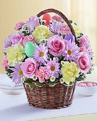 Egg Basket Flower Arrangement