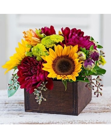 Box of Thanks Flower Arrangement