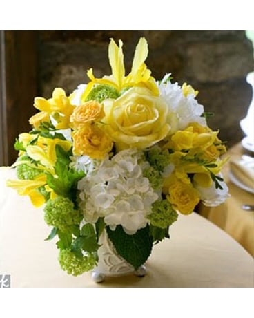 Yellow & Lime Flower Arrangement
