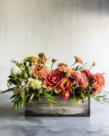 Autumn Box Flower Arrangement