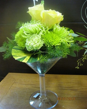 Martini Time Flower Arrangement